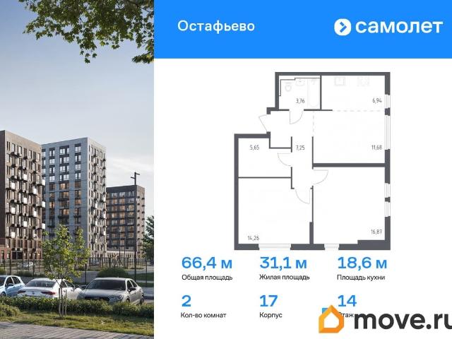 продажа жилая село Остафьево Любучанская улица, 2к1