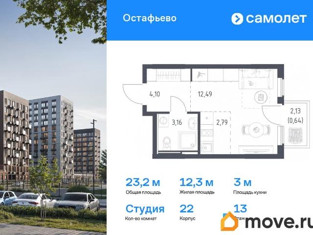 продажа жилая село Остафьево ул. жилой комплекс Остафьево, к22