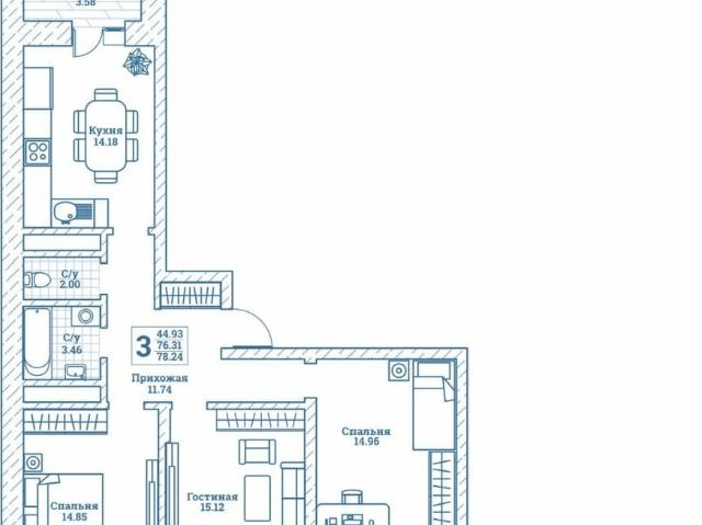 продажа жилая рабочий поселок Монино улица Генерала Ковачевича, 10к2