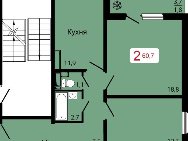 продажа квартира Красноярск Калинина улица