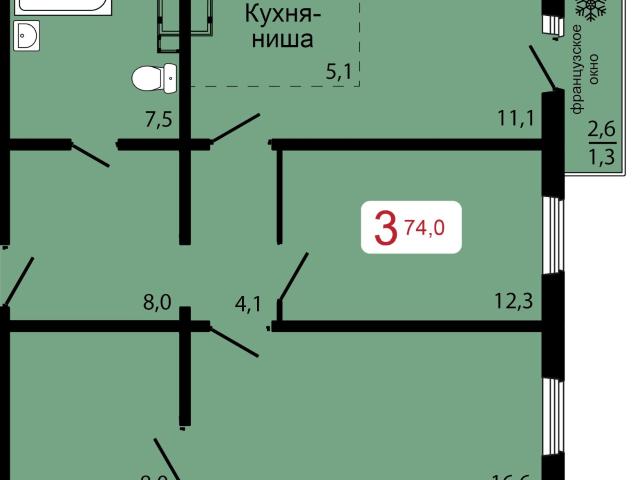 продажа квартира Красноярск Калинина улица