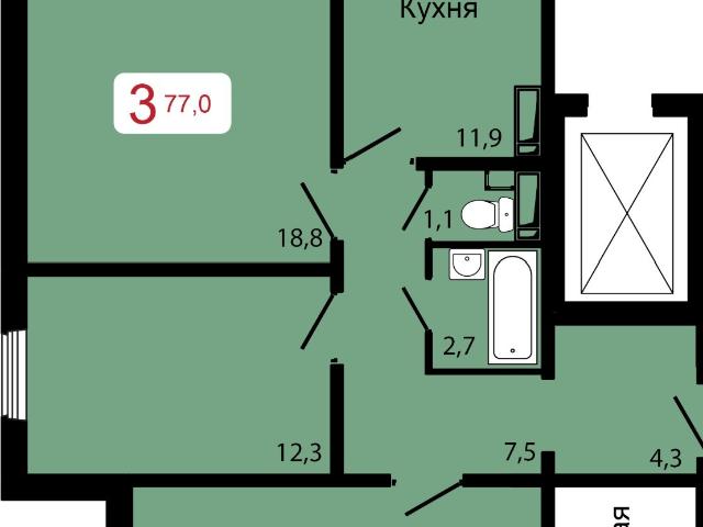 продажа квартира Красноярск Калинина улица