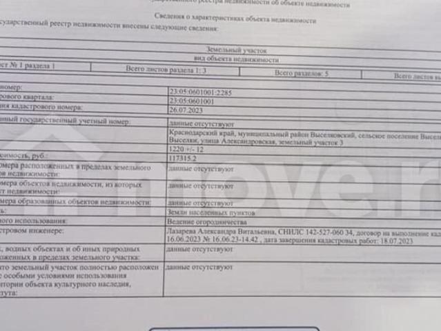 продажа загородная станица Выселки ул. Александровская ул