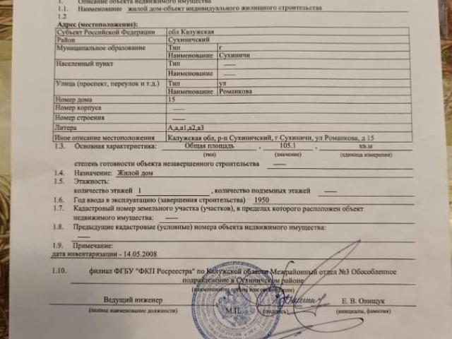 продажа загородная Сухиничи улица Романкова, 15