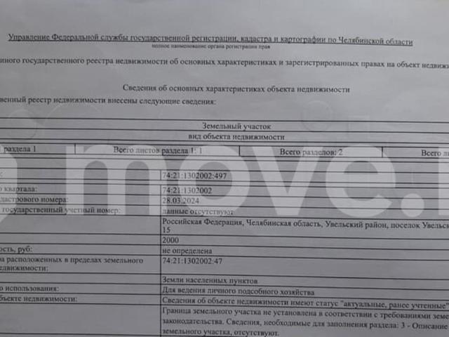 продажа загородная поселок Увельский ул. Центральная пл