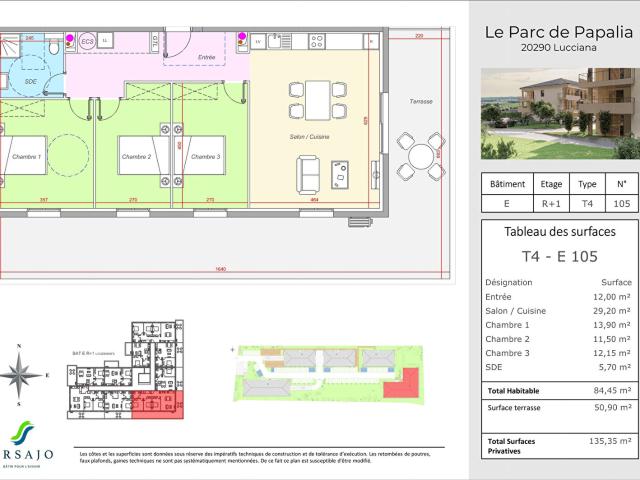 Programme Neuf Appartements avec terrasse Le Parc Papalia Lucciana
