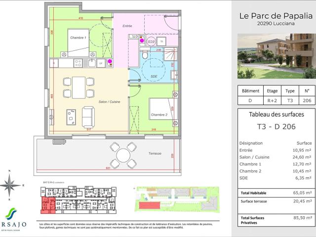 Programme Neuf Appartements avec terrasse Le Parc Papalia Lucciana