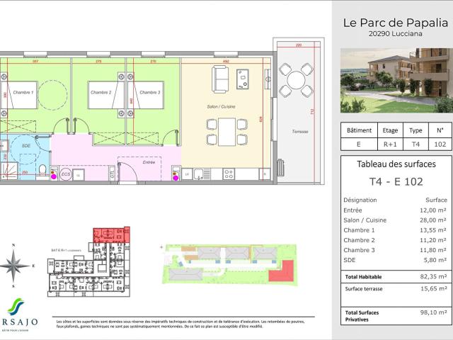 Programme Neuf Appartements avec terrasse Le Parc Papalia Lucciana