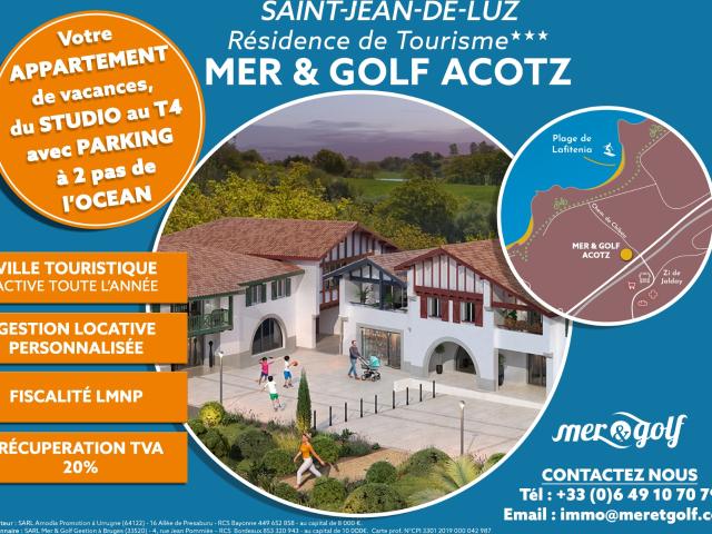 PROGRAMME NEUF Studio 24m2 avec balcon et parking St Jean de Luz
