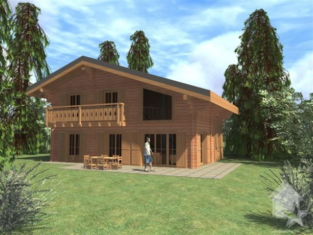 Projekt zum Bau eines Chalets mitten in der Natur