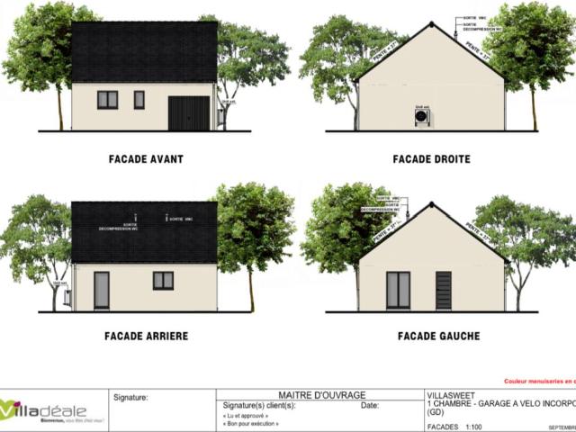 Projet de construction – Maison VillaSweet 47 m² avec terrain de 459 m² à Ahuillé