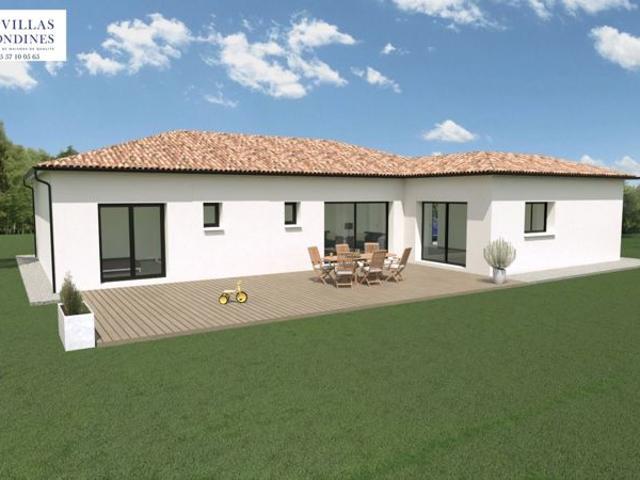 Projet de construction d'une maison 129.54 m² avec terrain à BEGUEY 33