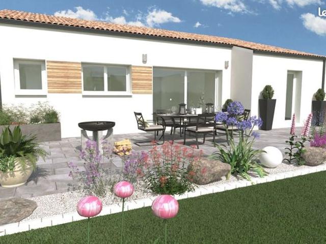 Projet de construction d'une maison 3 chambres de 98.54 m² sur un terrain à bâtir de 268 m2 à MARENN