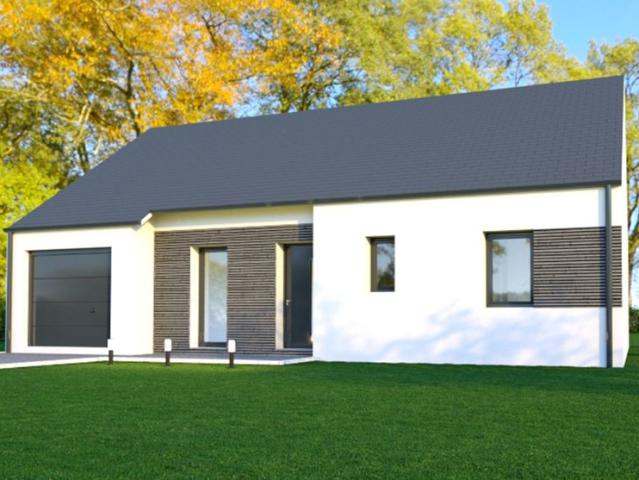 Projet de construction d'une maison 74.91 m² avec terrain à LONGAULNAY 35