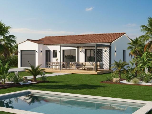 Projet de construction d'une maison 76.59 m² avec terrain à LES GONDS 17