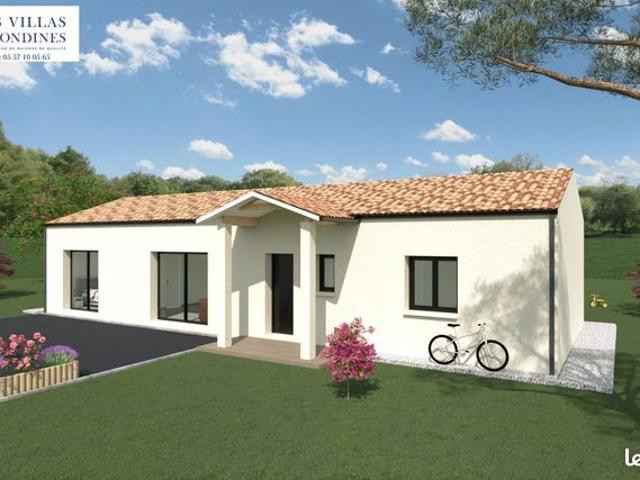 Projet de construction d'une maison 81,55 m² avec terrain à GAURIAGUET 33