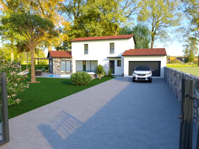 Projet de construction 130m² avec garage sur un terrain de 803 m² Saint didier de Formans