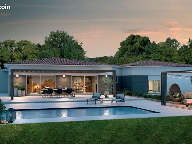 Projet maison neuve contemporaine 110 m² avec grand terrain viabilisé sur la colline de l’Ermitage à Alès