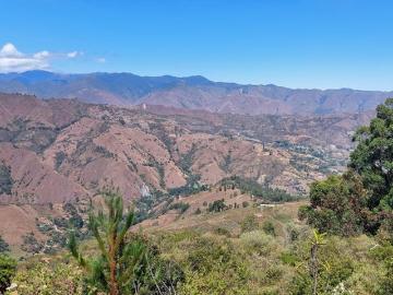 Propiedad grande con una vertiente natural y amplia vista panorámica de todo el valle de Vilcabamba