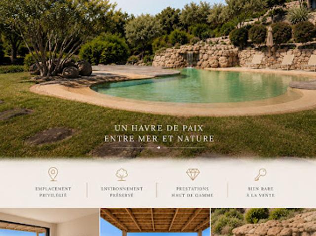 Propriété avec piscine en bord de mer