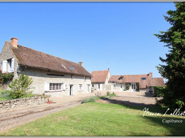 Propriété 2 maisons, Loiret, 322m², 8 chambres, jardin clos, Pierres