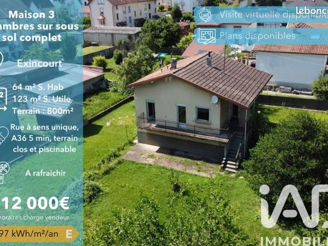 Propriété 4 pièces 64 m²