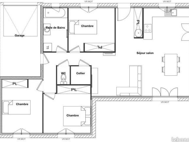 Propriété 4 pièces 80 m²