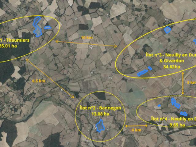 Propriété agricole de 82 hectares avec bâtiments et deux habitations Secteur Thaumiers / Bannegon / Neuilly en Dun Cher limite Allier