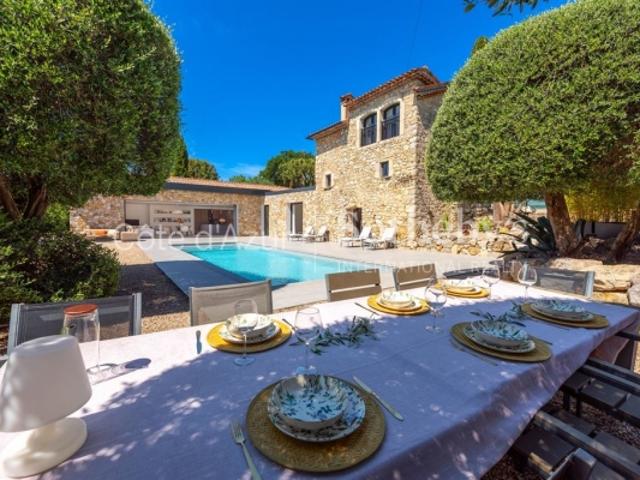 Propriété avec piscine, bergerie du XVIIIe siècle et villa récente au Tignet