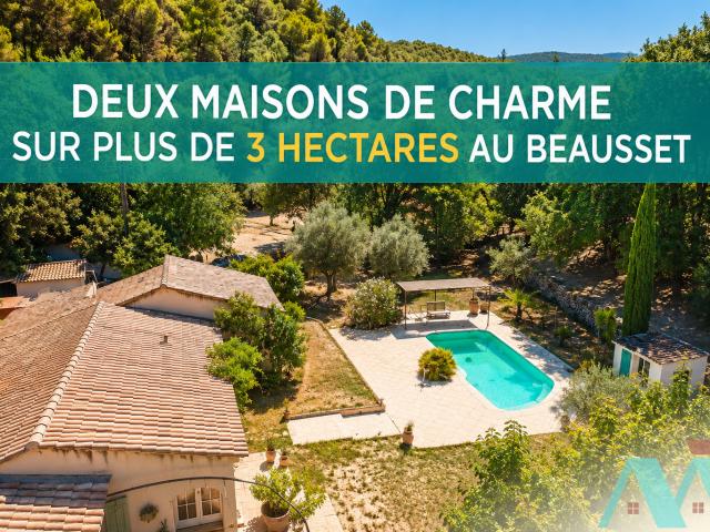 Propriété d'exception sur 3ha deux maisons T3 et T5 PISCINE