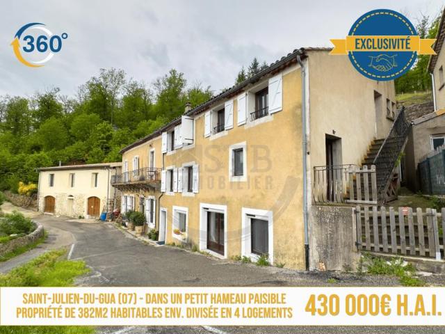Propriété de 382m2 habitables environ divisée en 4 logements