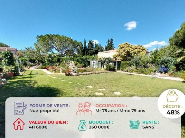 VIAGER Belle villa avec jardin paysagé en nue propriété