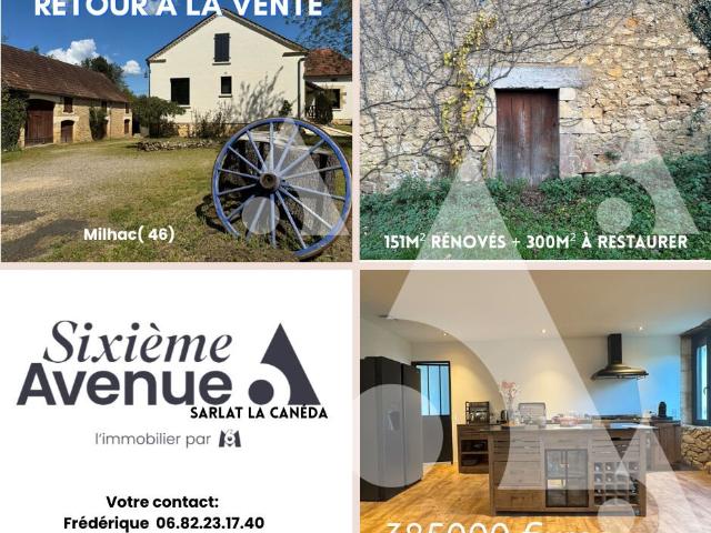 Propriété exceptionnelle aux limites du Périgord Noir! 151m² Milhac