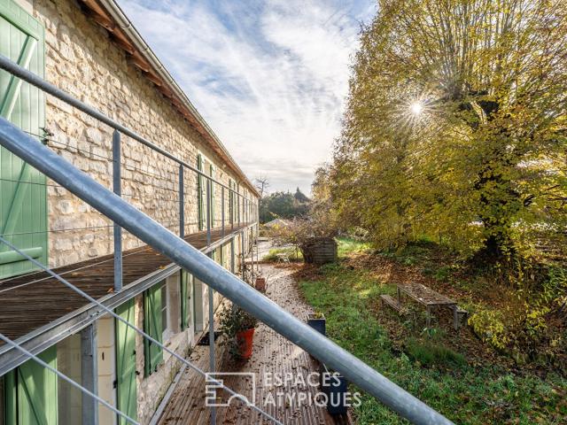 Propriété historique rénovée avec piscine naturelle 416m² Parçay sur Vienne