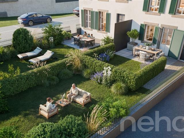 Prächtige 4,5 Zimmer Wohnung mit großer Terrasse und privatem Garten
