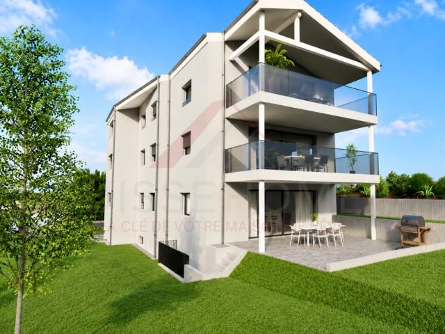 Prächtige neue Wohnung mit 4,5 Zimmern und großem nach Süden ausgerichtetem Balkon in Farvagny le Grand