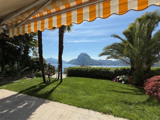 PRÄCHTIGE WOHNUNG MIT GEPFLEGTEM GARTEN UND BLICK AUF DEN SEE