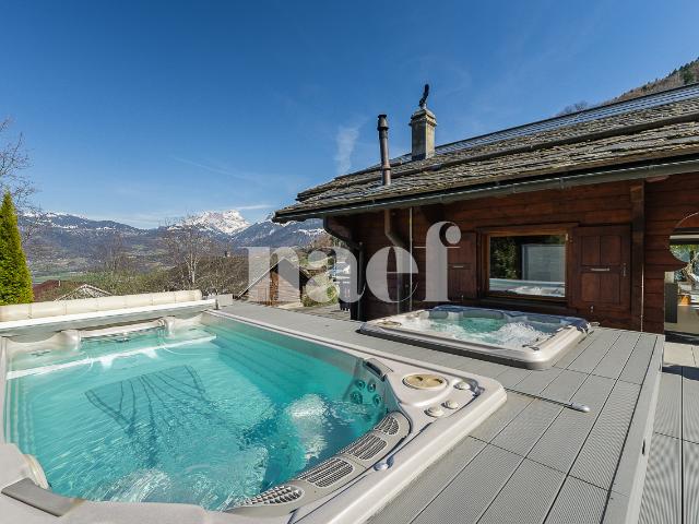 Prächtiges renoviertes Chalet mit Jacuzzi und Gegenstrompool zum Verkauf in Choëx