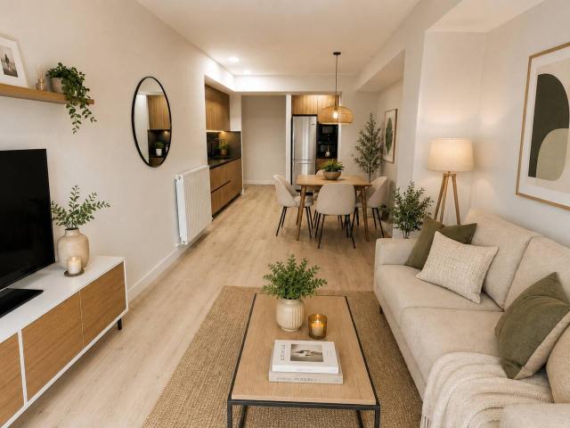 Precioso piso de dos habitaciones con terraza a estrenar!