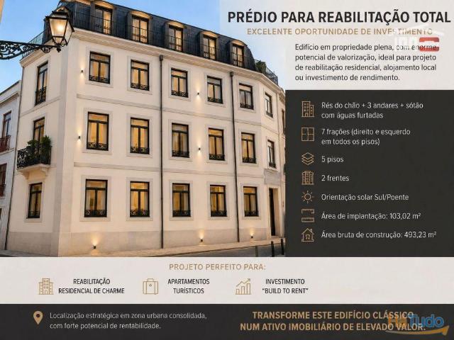 Prédio em Propriedade Total para Recuperar nas Escadinhas Marquês Ponte de Lima | 26083775934