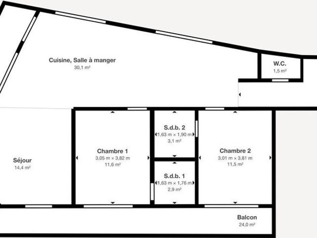 Premium 2 bedroom rooftop apartment with 36 m² terrace and views of the Alps – Crissier, Lausanne