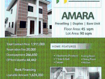 Preselling Easy to Own Affordable Duplex For Sale Calamba Laguna SLEX [House and Lot ️] June 2024 in Calamba, Laguna for sale | Discounted / Promo | Murang Pabahay / Low Cost Housing