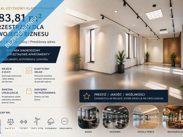PRESTIŻOWY LOKAL UŻYTKOWY 183,81 m² | PARTER | WEJŚCIE Z ULICY | DOSTĘPNY OD PAŹDZIERNIKA