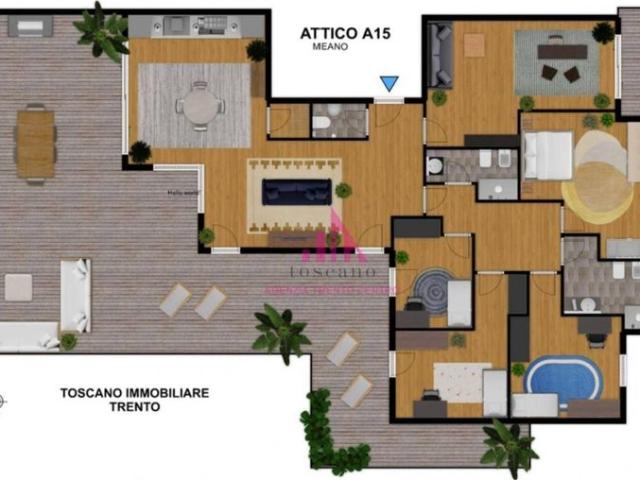 Prestigioso attico di 187 mq in vendita Trento, Italia