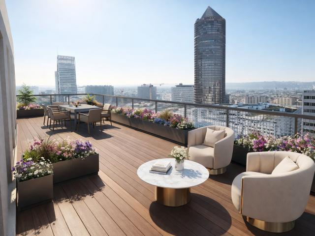 PRESTIGIEUX DERNIER ETAGE avec GRANDE TERRASSE SUD avec Vue INCROYABLE sur tout Lyon ! 5 pièces, 120 m²
