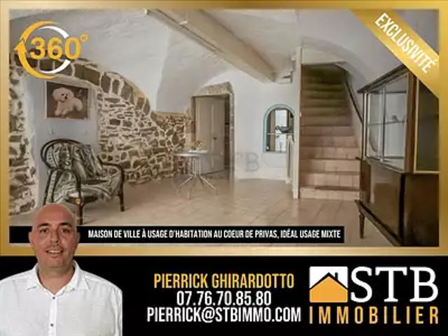 Privas 07000 Achat / Vente maison 8 pièces t8 terrasse