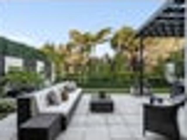 Private garden. Concrete construction