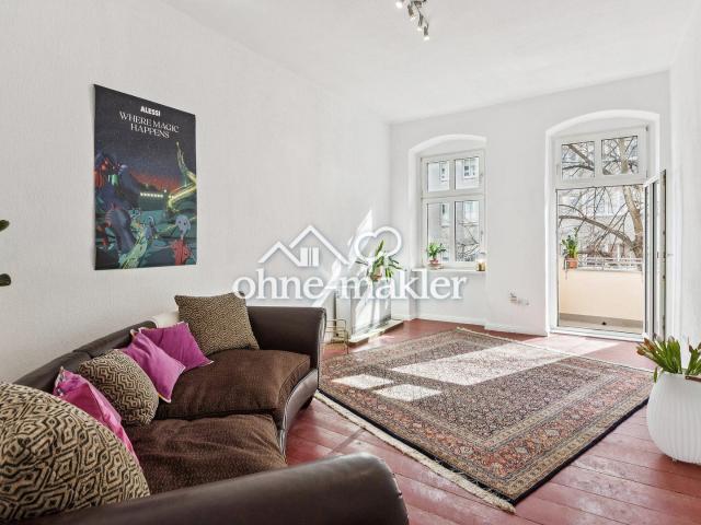 prima 2 Zi. Altbauwohnung mit Balkon in Berlin Neukölln – provisionsfrei von privat!
