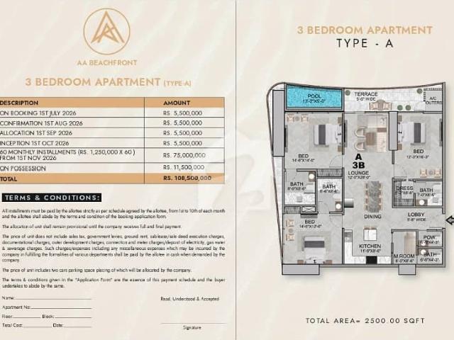 Prime Location 2500 Square Feet Flat For sale In The Perfect Location Of DHA Phase 8
