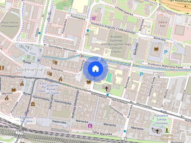 Przestronna kawalerka, Katowice Centrum przy UŚ